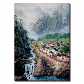 Tranh dán tường Phố Cổ Đồi Cao